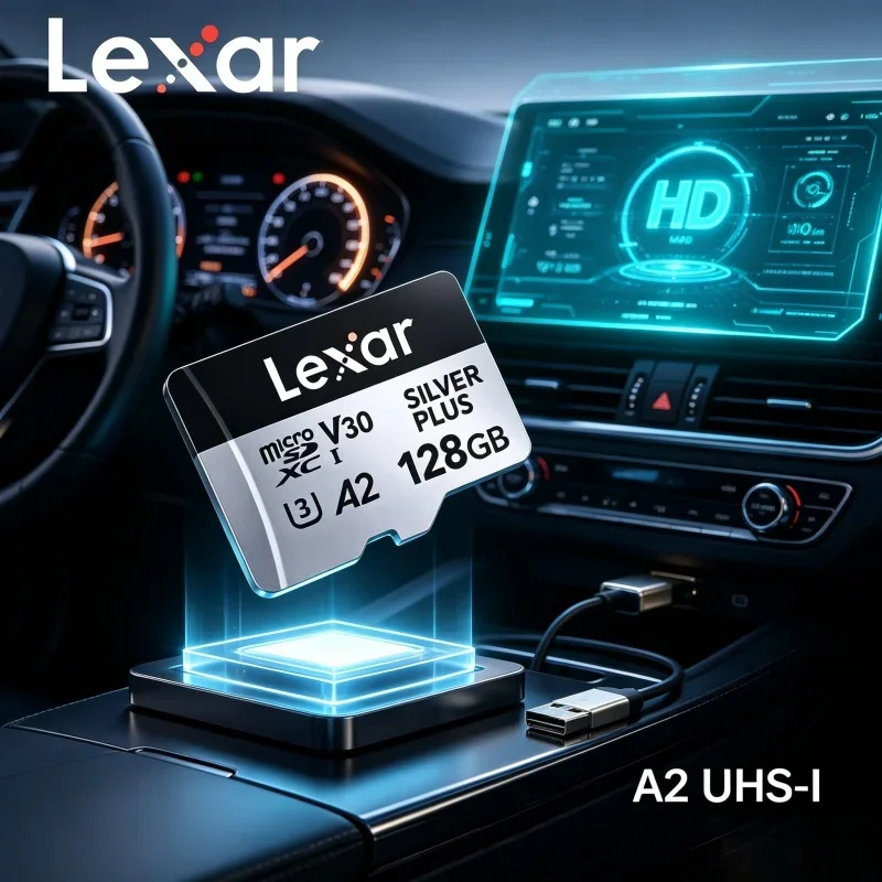 Lexar Professional SILVER PLUS microSDXC 64GB 128GB 256GB UHS I U3 A2 V30 4K High Speed TF Card for Tablet Drone