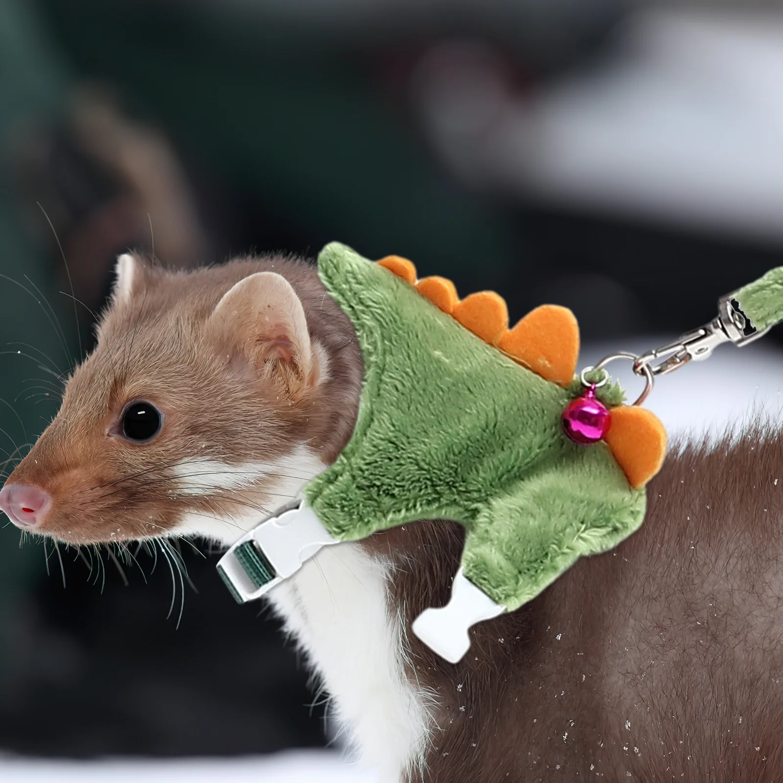 

Portable Ferret Harness and Leash Comfortable Adjustable Traction Rope Small Animal Vest Stylish Outdoor Walking Kit