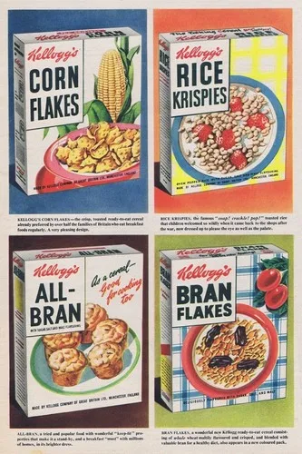 Kellogg's Cereals Collection Retro Vintage Advert Retro Metal Sign, Cocina