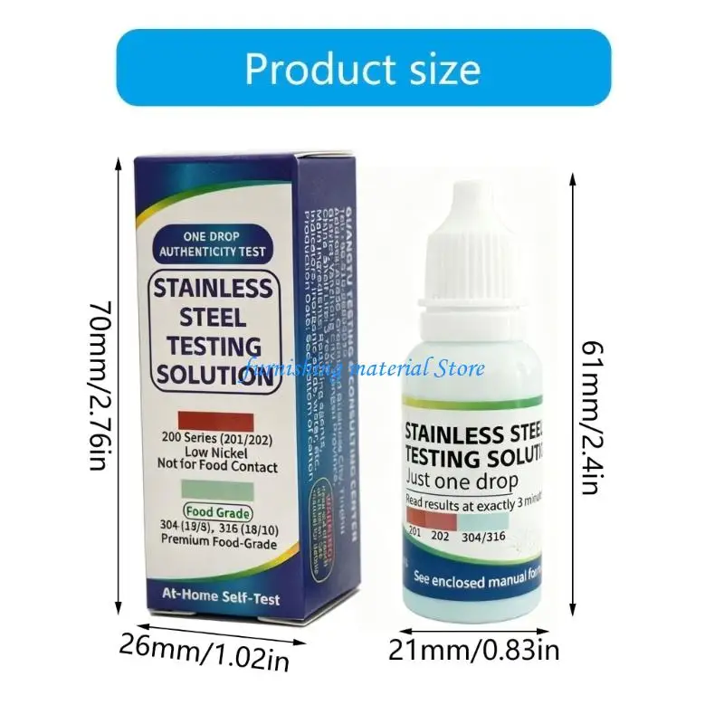 Y5GD 15Ml Stainless Steel Testing Liquid 304/201/202/301 Stainless Steel Testing Liquid