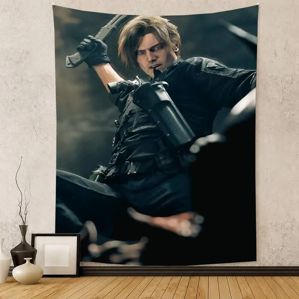 L-Leon S. K-Kennedy Flag Digital Printing Banner for Garage Wall Out Door Decoration