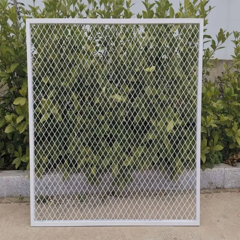 

Rhombus mesh wall-mounted iron mesh mesh door guardrail shelf galvanized barbed wire D wrought iron