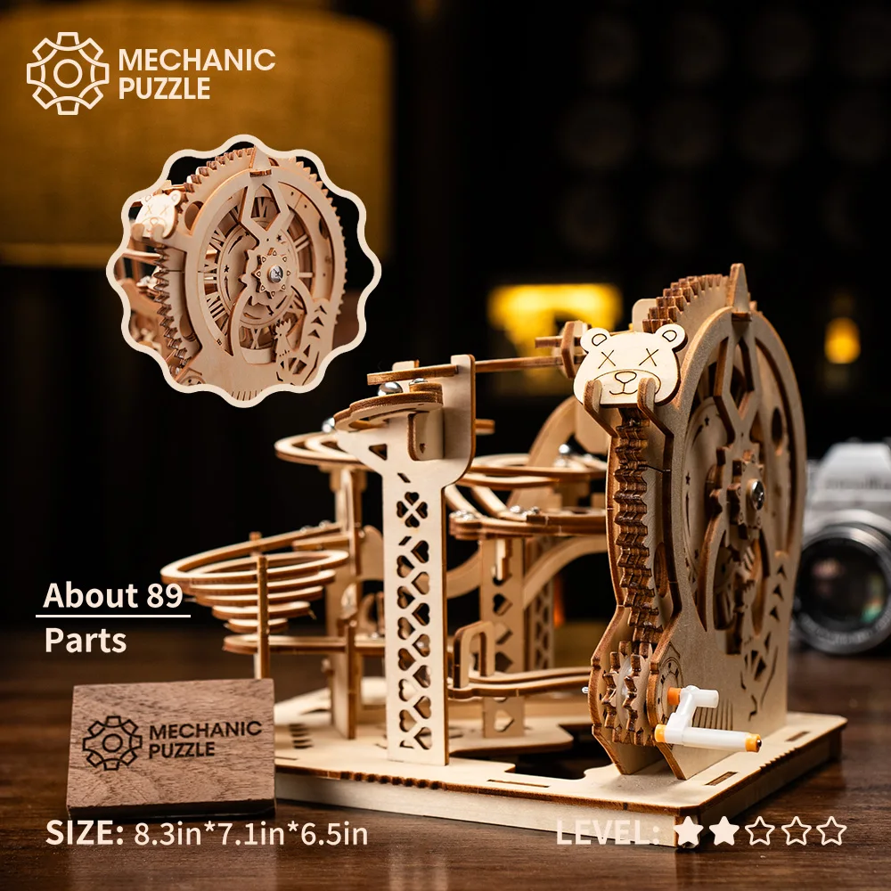 Puzzle in legno 3D fai da te ad alta difficoltà Marble Run Puzzle Set giochi per feste per adolescenti Building Block Model Toys miglior regalo per i bambini