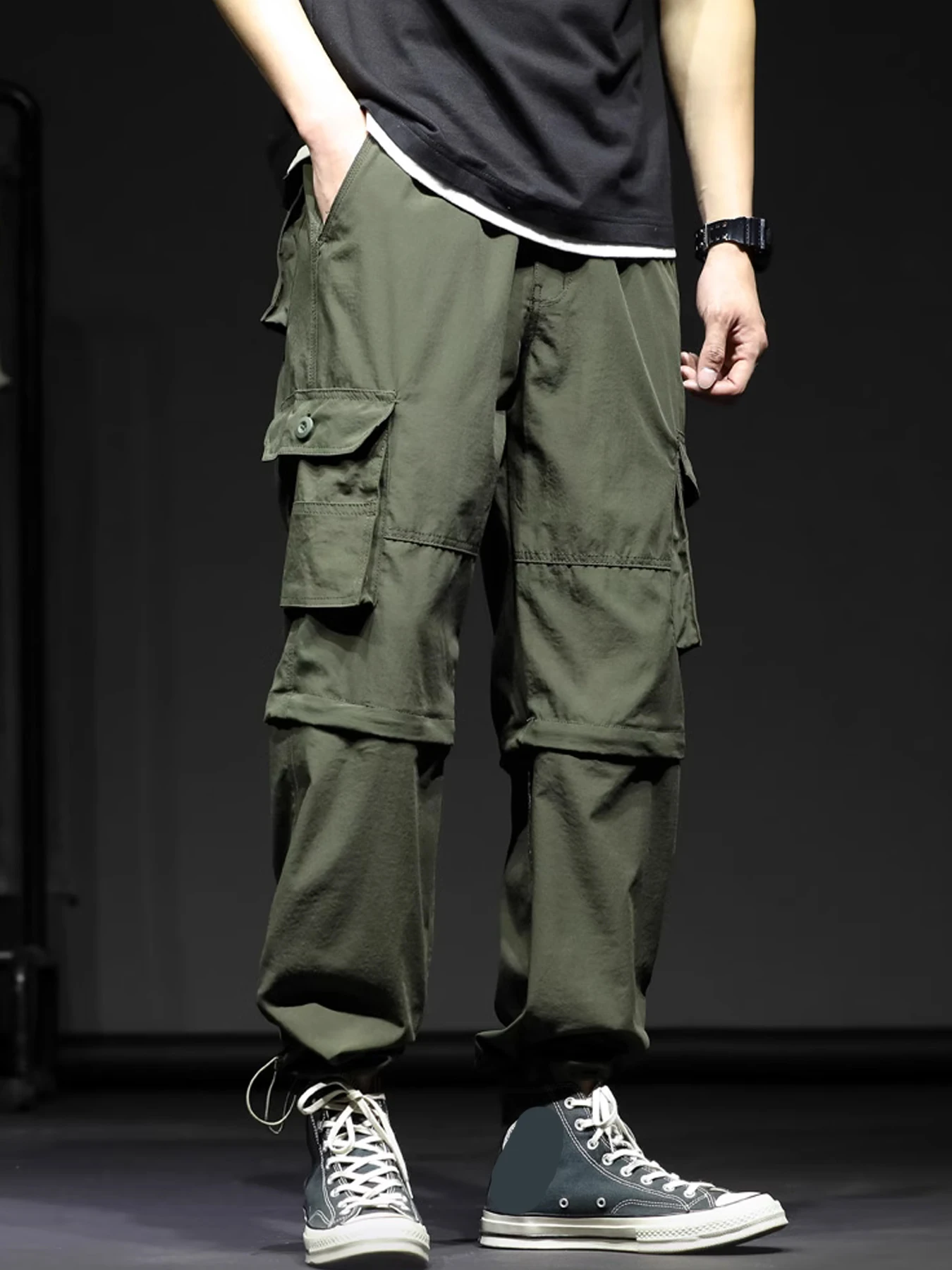 Loose cut American workwear pants trendy brand casual straight leg long pants retro spring and autumn men