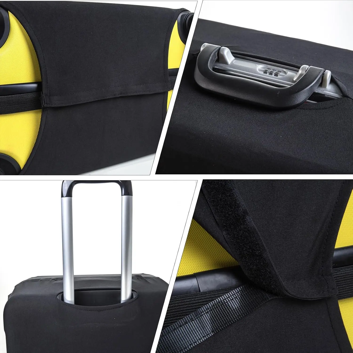 Stretch-Stoff Kofferhülle Kofferschutz Gepäck-Staubschutzhülle Geeignet für 18-32 Zoll Koffer Reiseorganizer – Detail 4