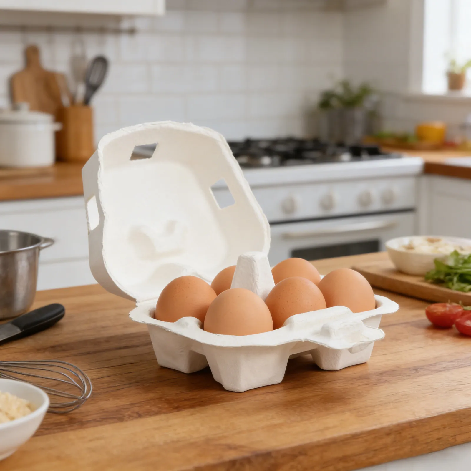 30Pcs Heart Shaped Egg Cartons Paper Pulp Egg Container for Chicken Eggs Farm Storage Home Kitchen Picnic Valentine's Day