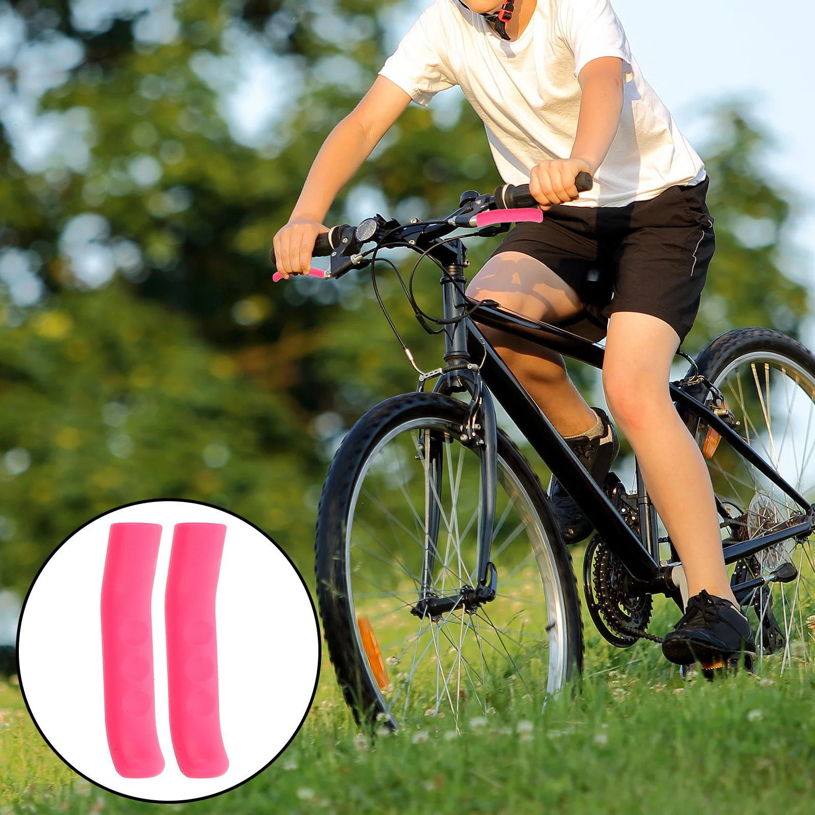 

4Pcs Silicone Brake Lever Covers Non-Slip Bike Handlebar Protection Sleeves for Mountain Road Folding Bikes Universal Brake Grip