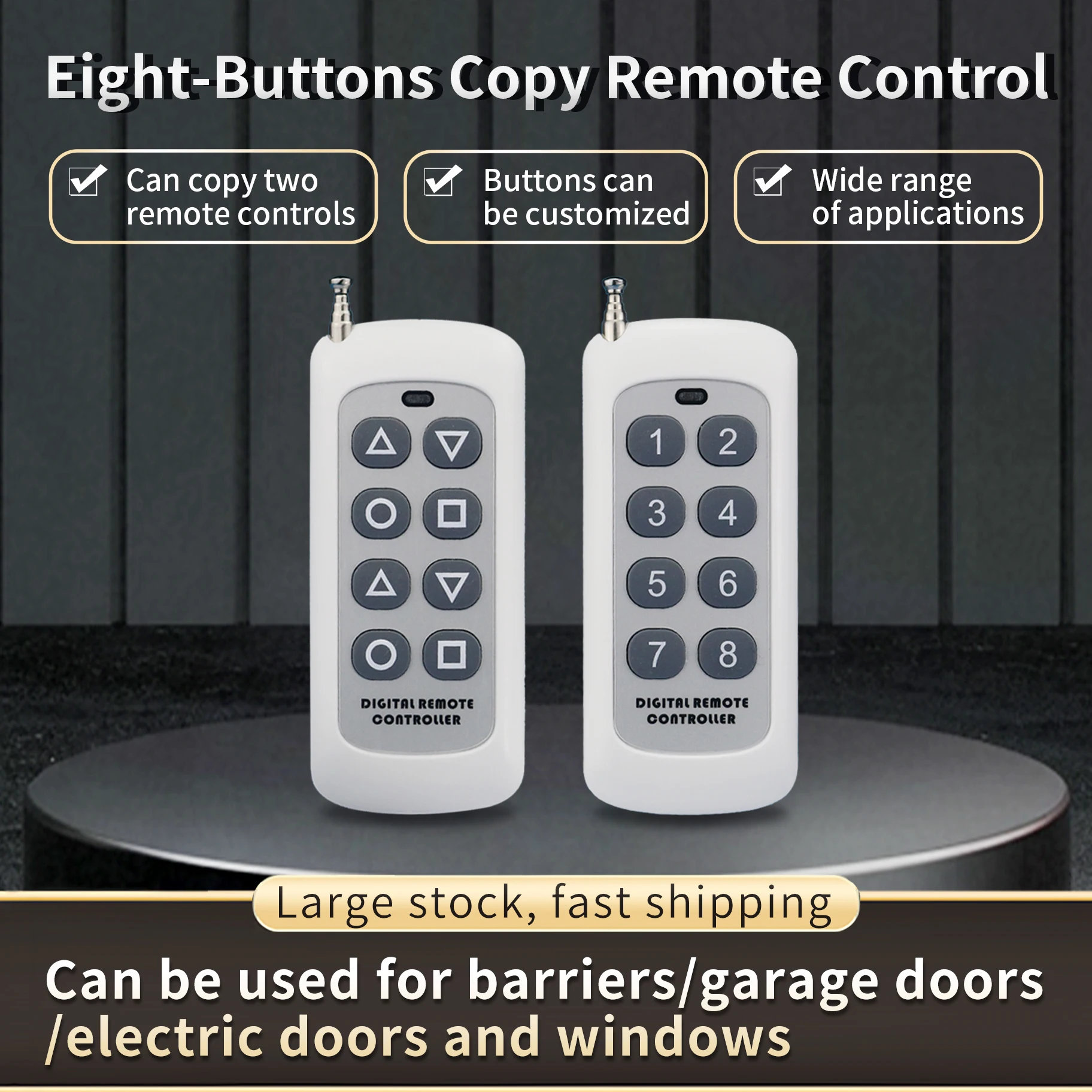 

Универсальный 433 МГц DC12V 8-кнопочный умный пульт дистанционного управления RF беспроводной копирующий код светодиодный светильник комплект домашней автоматизации гаражная дверь