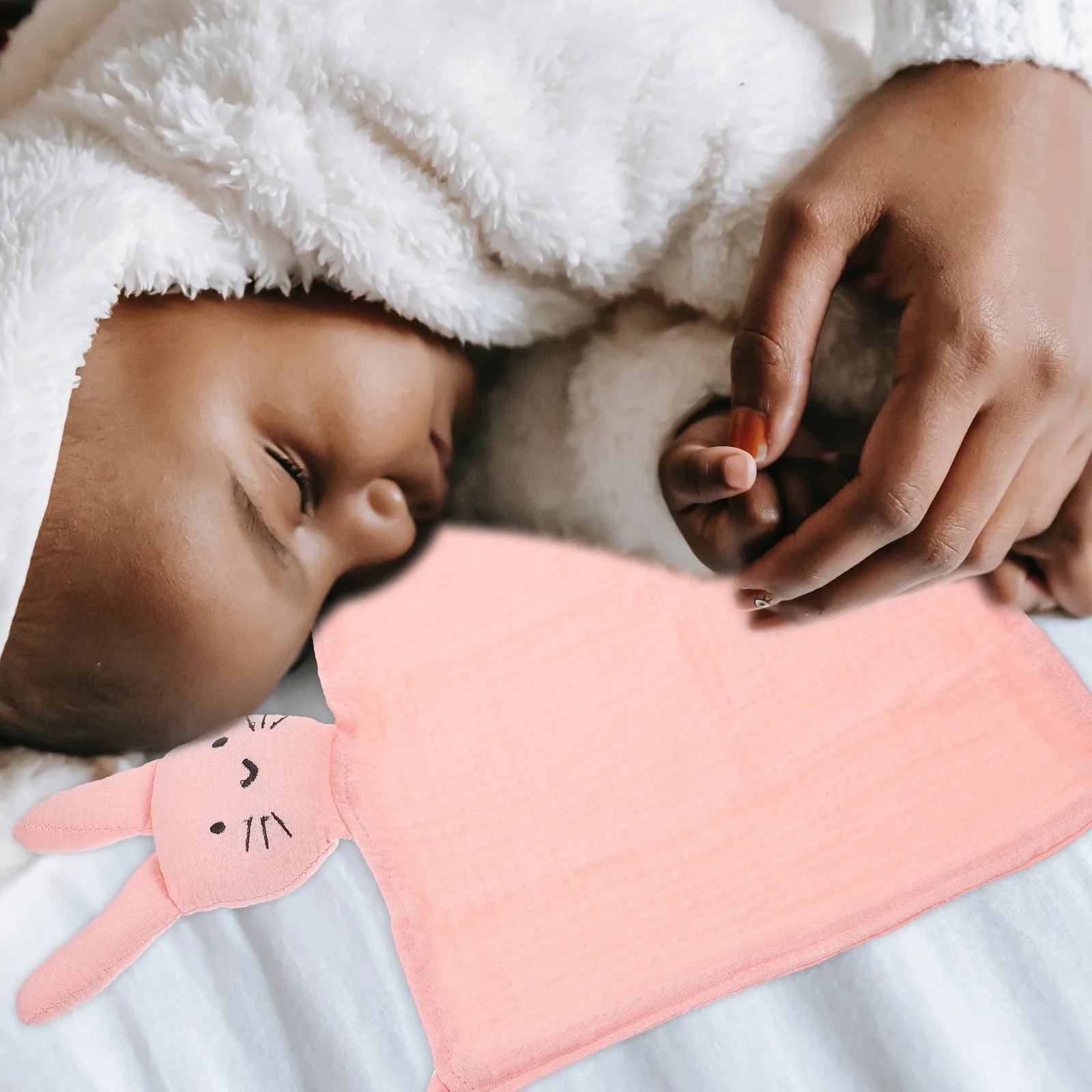 

Baby Soothing Towel Soft Security Blanket for Infant Newborn Cute Washable Gentle Fabric Comfort Blanket