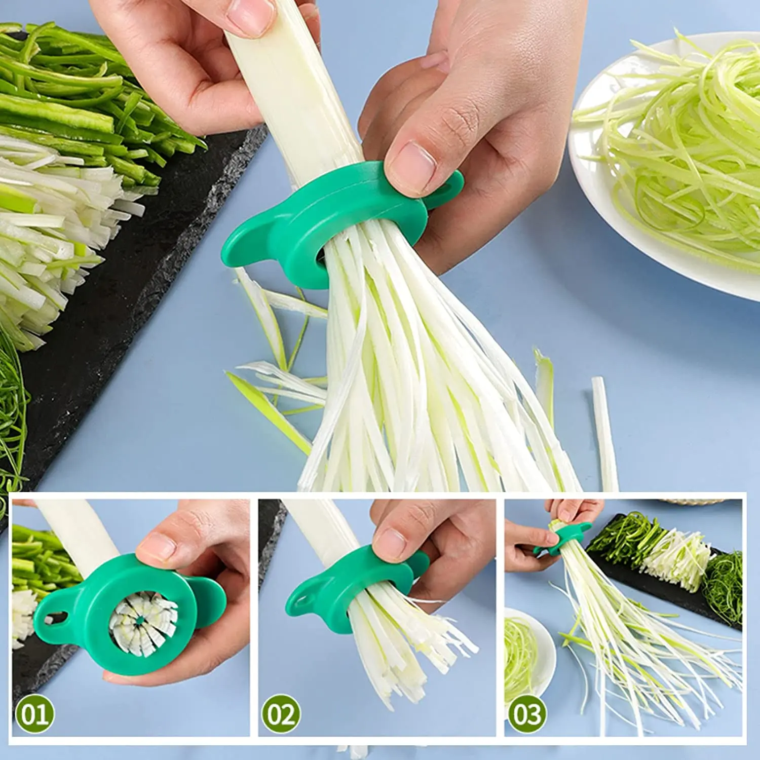 Green Onion Easy Slicer Shredder Plum Blossom Cut Green Onion Wire Drawing Superfine Vegetable Shredder Kitchen Accessories