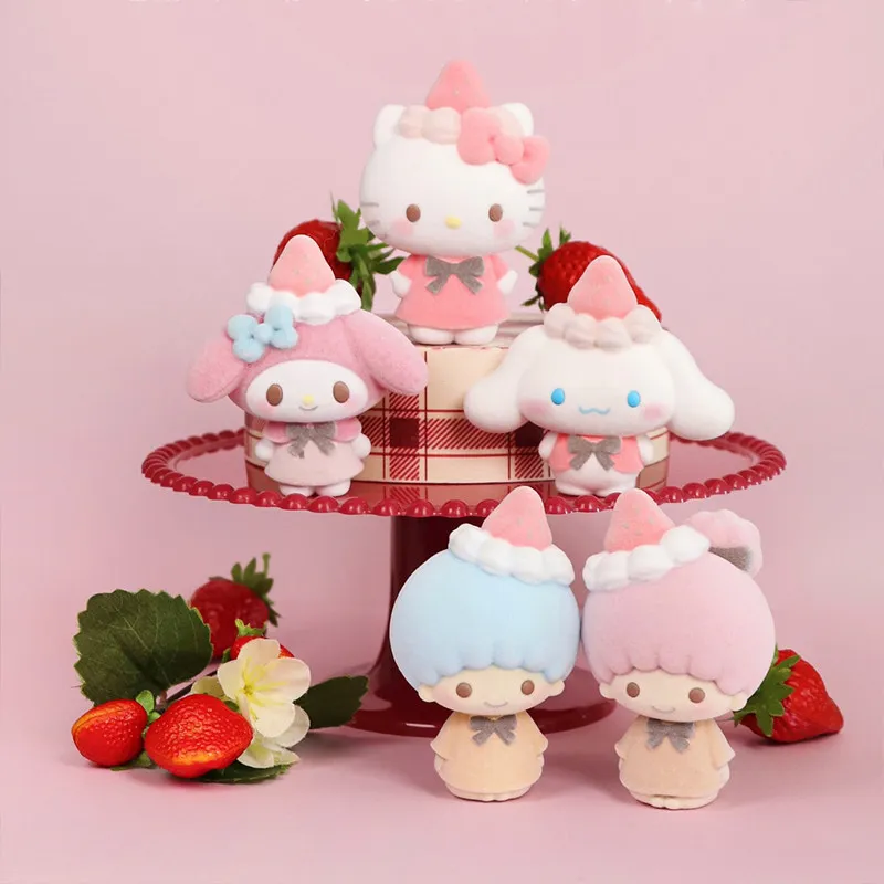 

In Stock Good Friends Series Blind Box Kawaii Flocking Action Figure Anime Ornament Collectible Desktop Decoration Gift For Fans