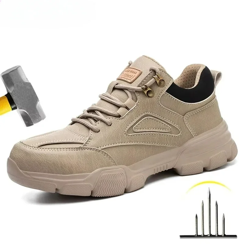 

Высококачественная защитная обувь, рабочие мужские ботинки, неразрушимые ботинки, противоударная, противопрокольная обувь со стальным носком для мужчин, защитные ботинки