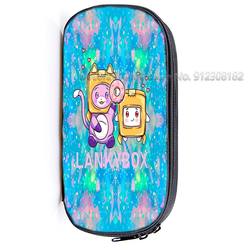 Lankybox-estuche de lápices de dibujos animados para niños, caja de papelería multifunción, bolsas de maquillaje para niñas hermosas, regalos de