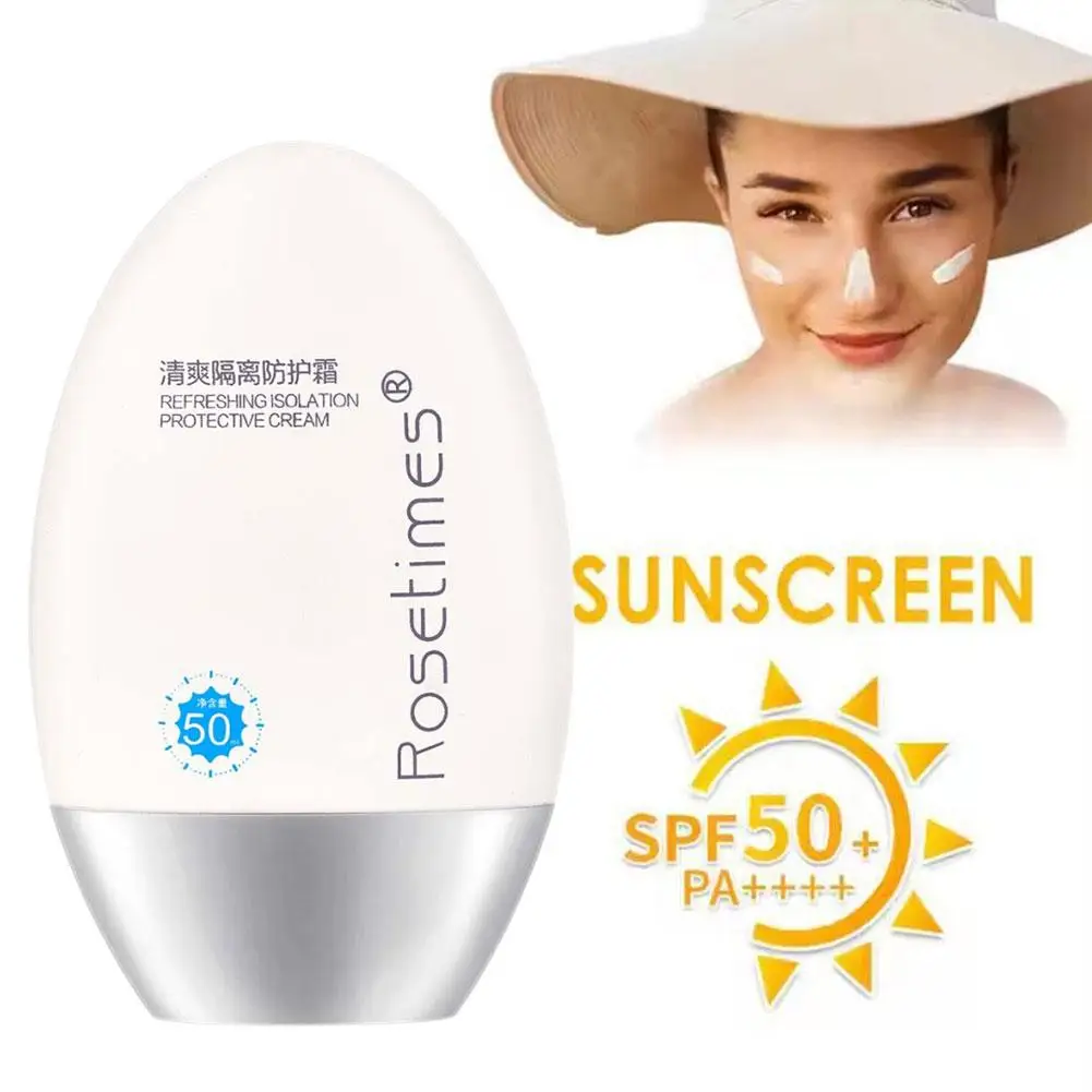 50ml spf50 erfrischende Bildschirm creme feuchtigkeit spendende verjüngende Anti-UV-Gesichts lotion Creme Isolation nicht fettig dauerhaft u6m7