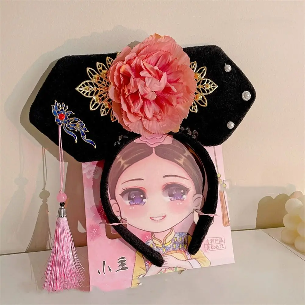 

Bow Flower Tassel Chinese Antique Headdress Ancient Style Headwear Antique Headband Chinese Style Headwear Hanfu Hair Hoop
