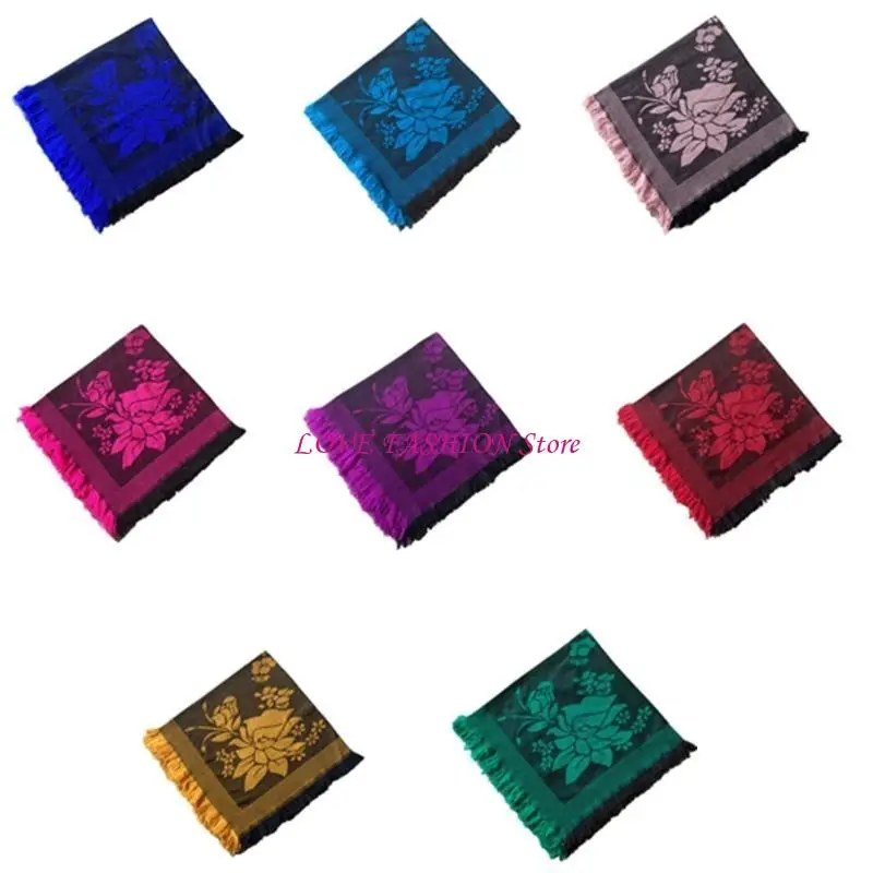 

Traditional Headscarf Travel Vacation Neckerchief Colorful Head Covering for Office, Party, and Travel Y166