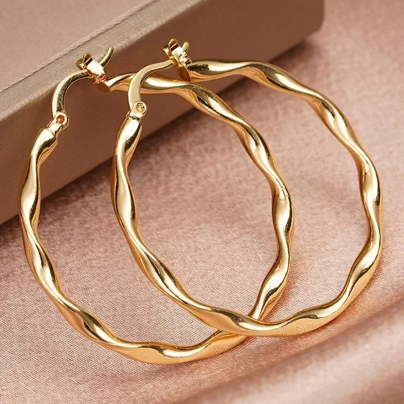 2026 New European and American Large Earrings, Middle Eastern Trendy Geometric Fashion, Internet Celebrity Personalized Jewelry
