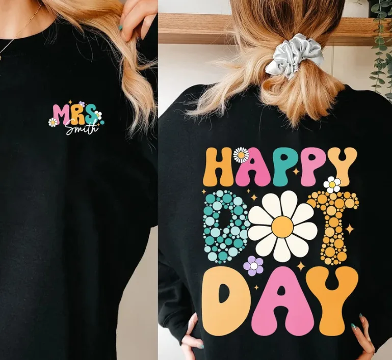 

Personalized Happy Dot Day Shirt, Teacher Dot Day Shirt, Retro Dot Day 2023 Shir