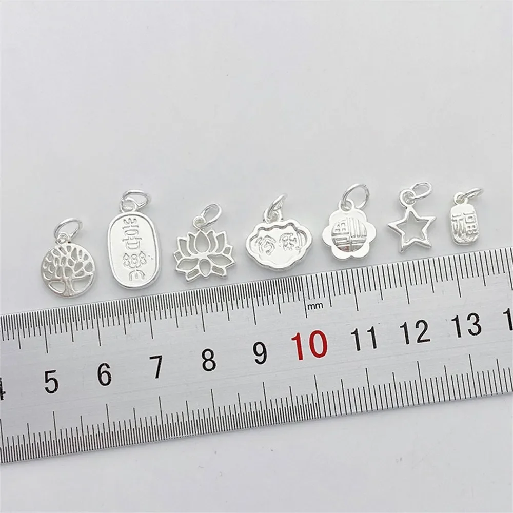 Colgante de plata quiere hacer una fortuna, suministros de joyería DIY, cuentas para collar, pulsera, accesorios artesanales