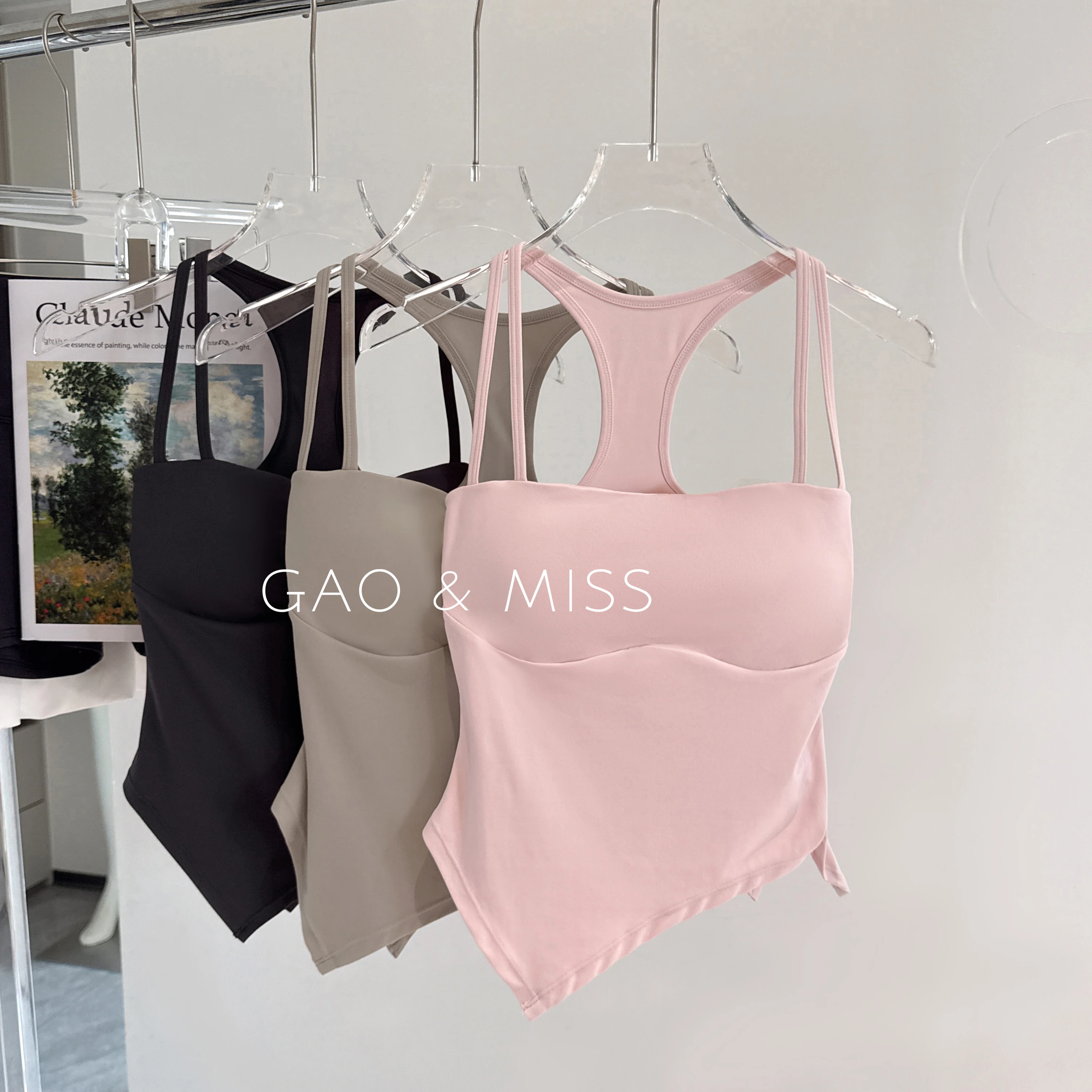 

Women's Yoga Tank Top Double Strap Sensation Training Fitness Clothes Skin-like Elastic Running Pilates Exercise Sports Bra