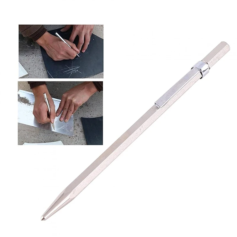 Hot 5Pcs Carbon Steel Tip Pocket Scriber Tool Engraving 5.7Inch Scriber Pen For Glass Tiles Ceramics With Clip