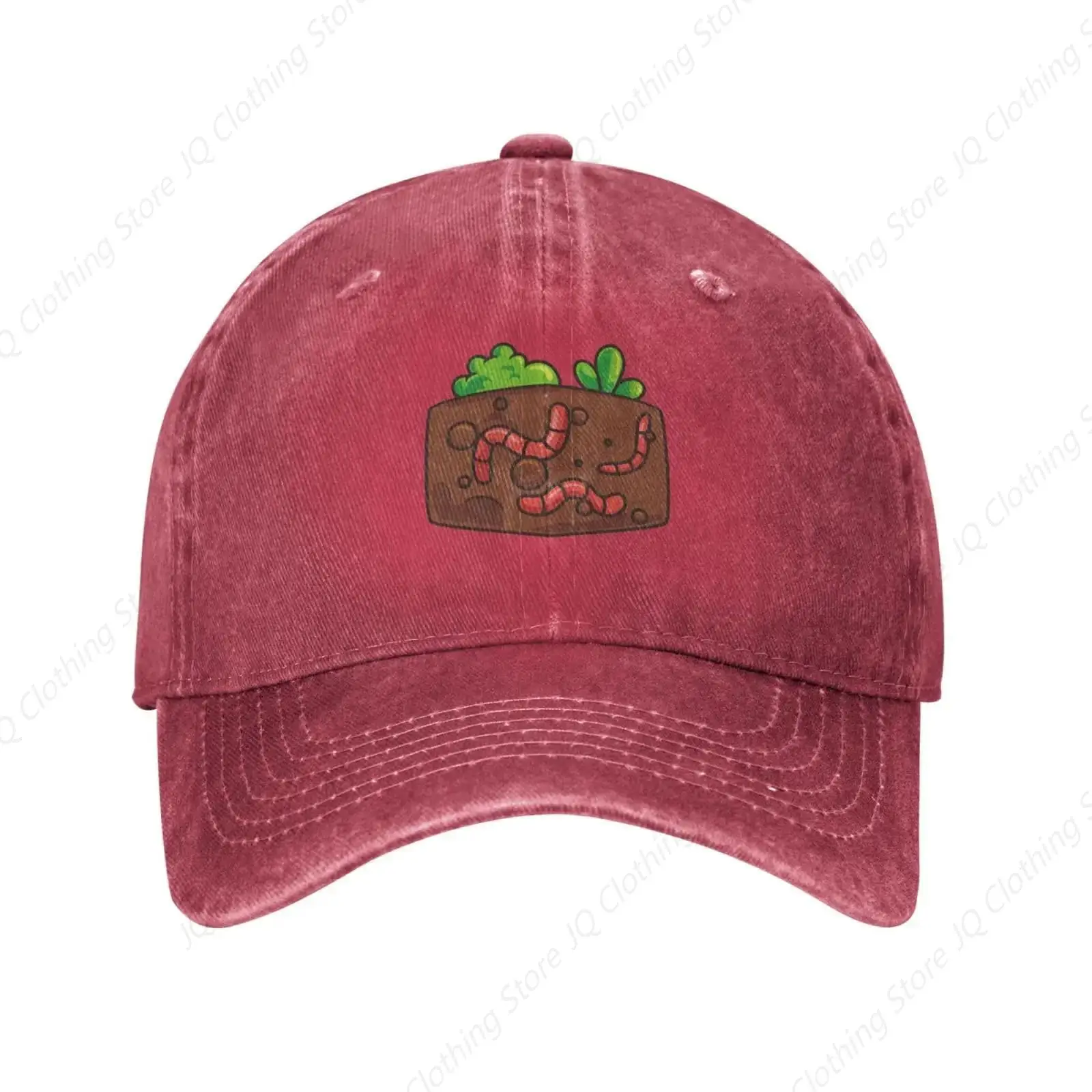 

The Hard Working Earthworm Baseball Cap for Men Women Hats Adjustable Vintage Cowboy Hat Dad Caps