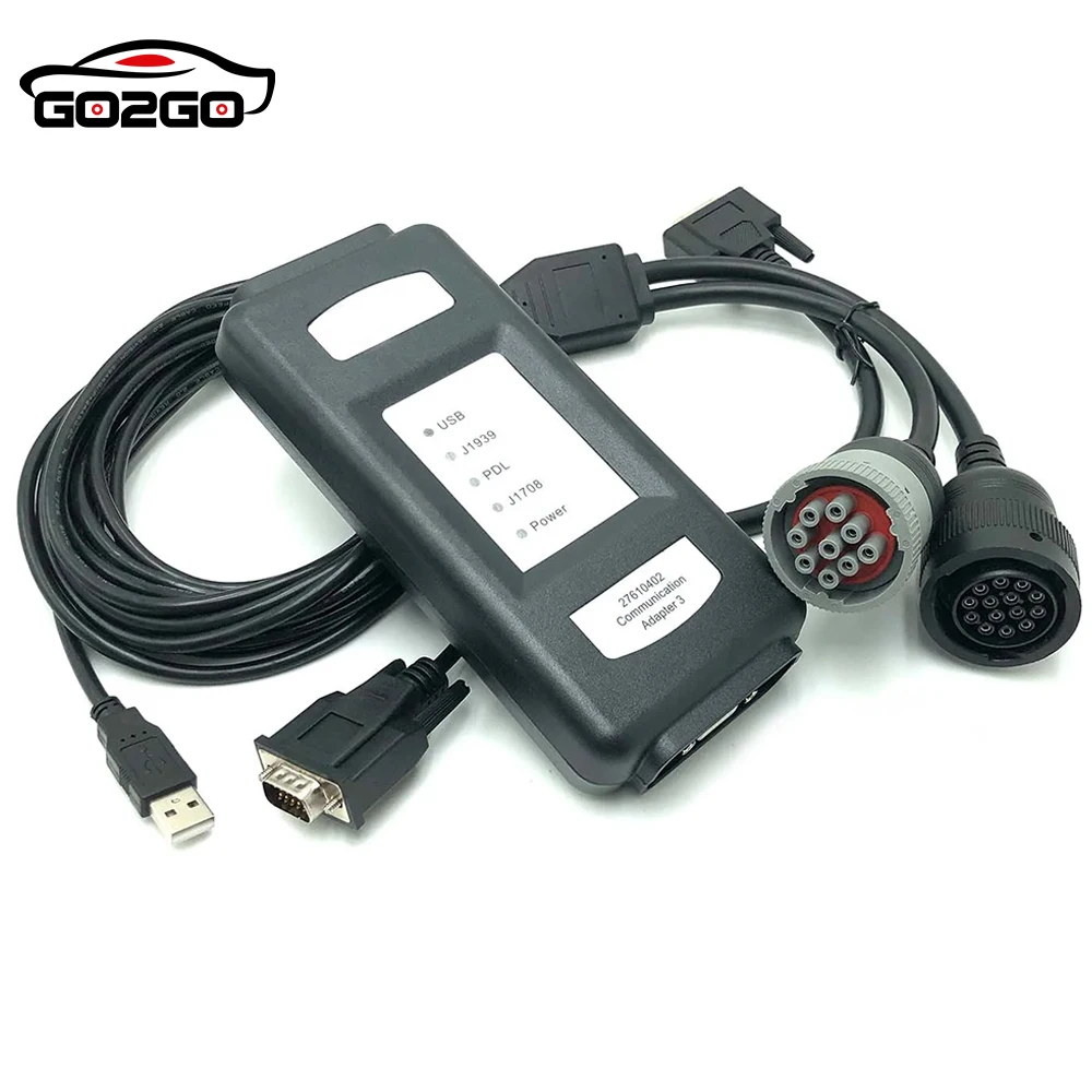 For Perkins Excavator Truck Boat 27610402 27610401 Communication Adapter 3EST Diagnostic Tool Scanner with Software 2021B