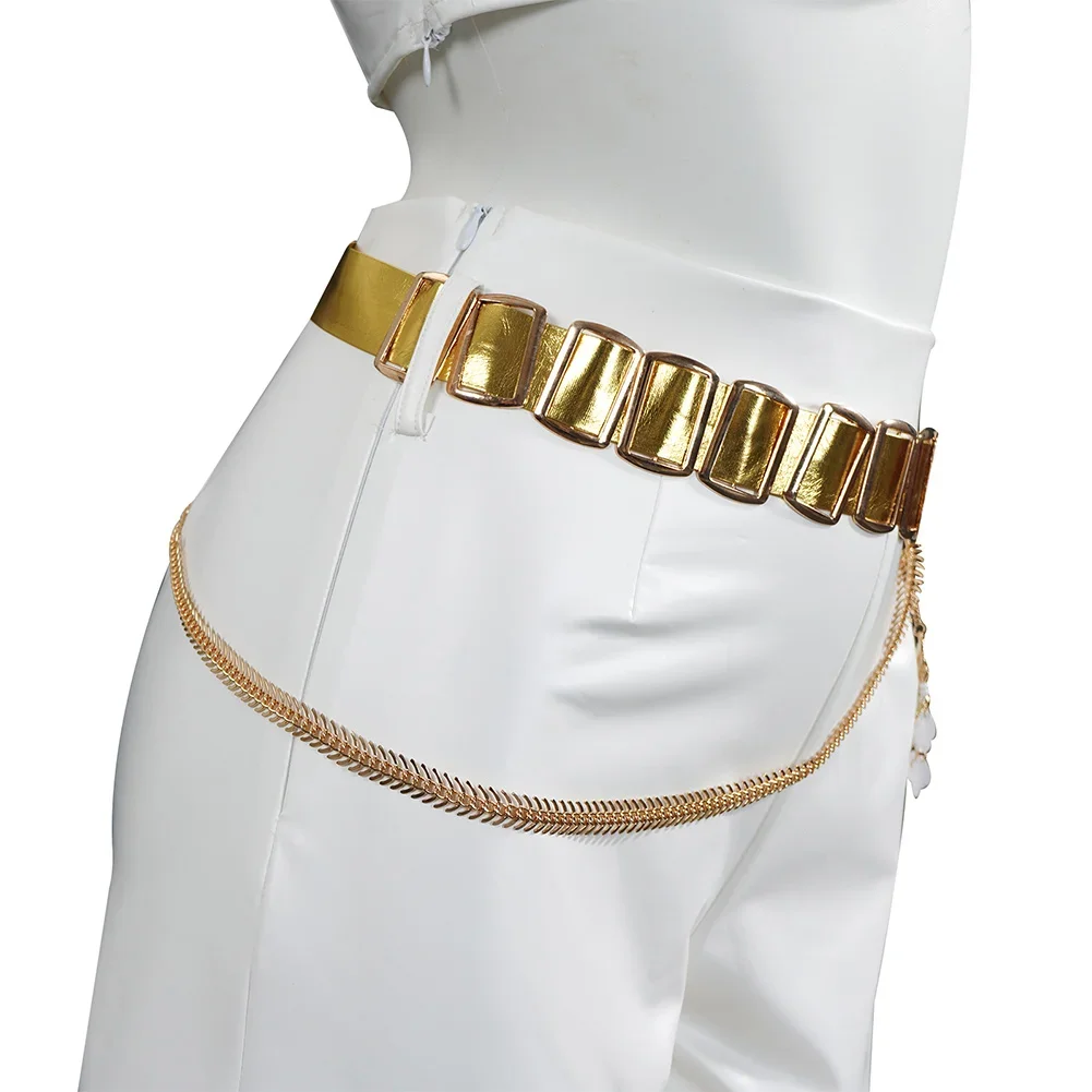 فانتازيا رومي زوي ميرا تأثيري الفتيات الغناء الدعاوى البيضاء الكرتون شيطان هنتر Disfraz زي 6 إلى 14 سنة ملابس الهالوين #5