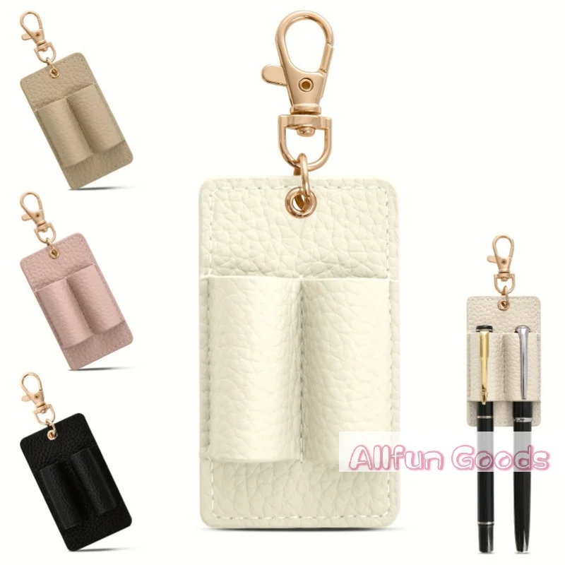 Double Portable Pen Holder For Lanyard, Anti-Lost Pen Holder For Badge Keychain, Pocket Lanyard Pen For Nurses, Courier, Clerk