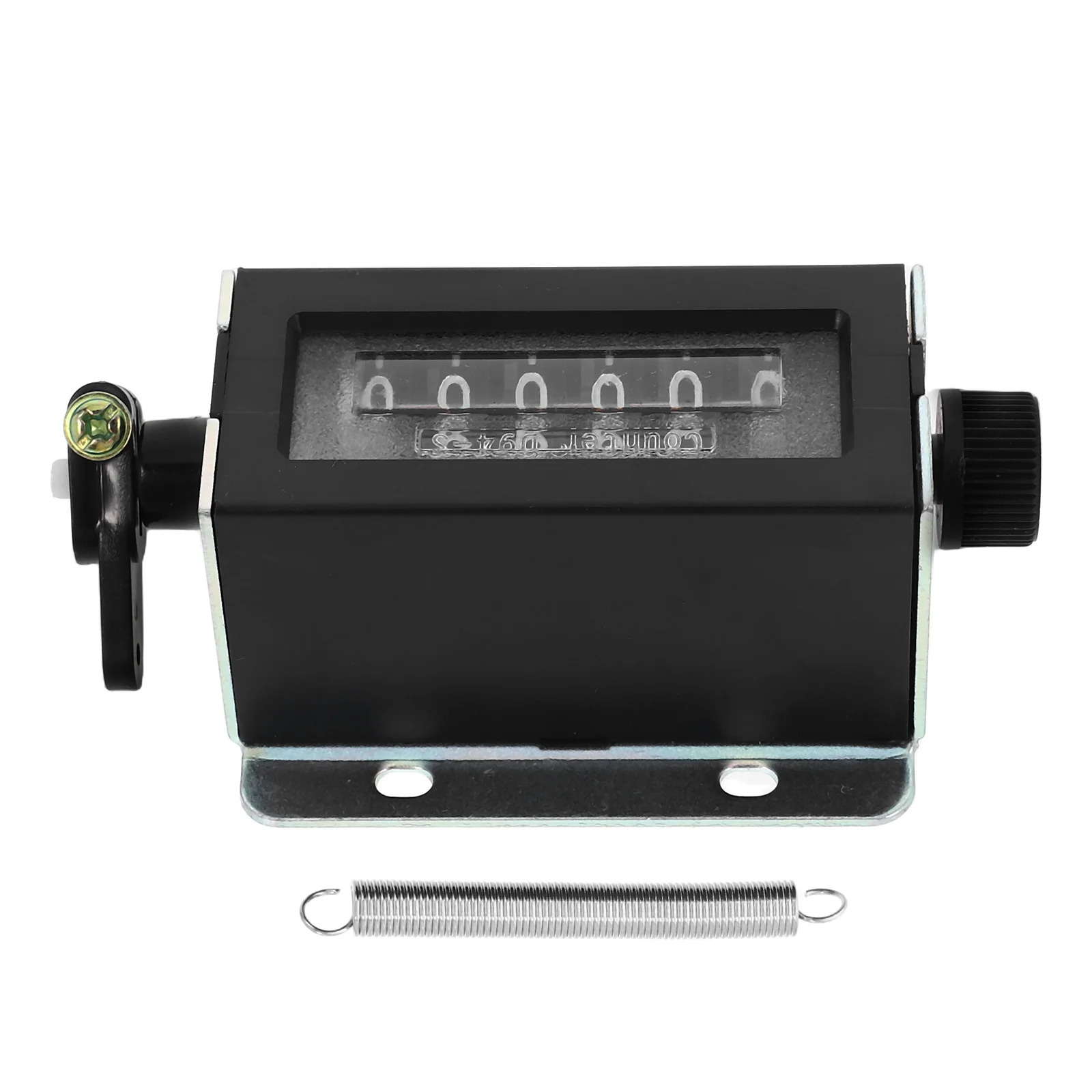 

Handheld Manual Mechanical Counter Clicker Black For Industrial Punch Press Counting Durable Lightweight Plastic