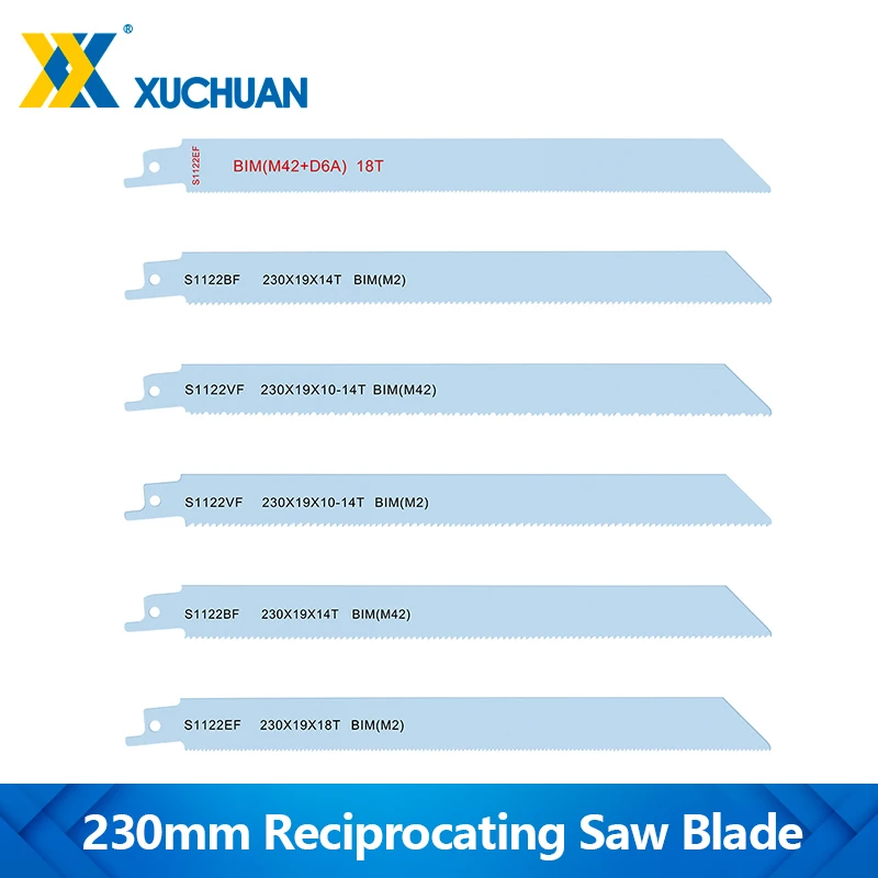 

XUCHUAN 1PC Jig Saw Blade 230mm Reciprocating Saw Blade For Wood Metal Cutting Tool BIM Saber Saw S1122BF S1122EF S1122VF