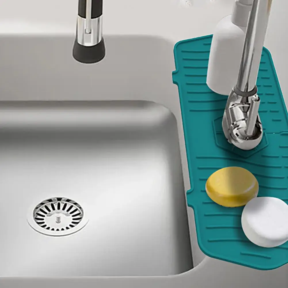 Faucet Splash Mat Good Convenient Faucet Drain Pad Countertop Kitchen Sink Anti-Splash Drain Pad for Home