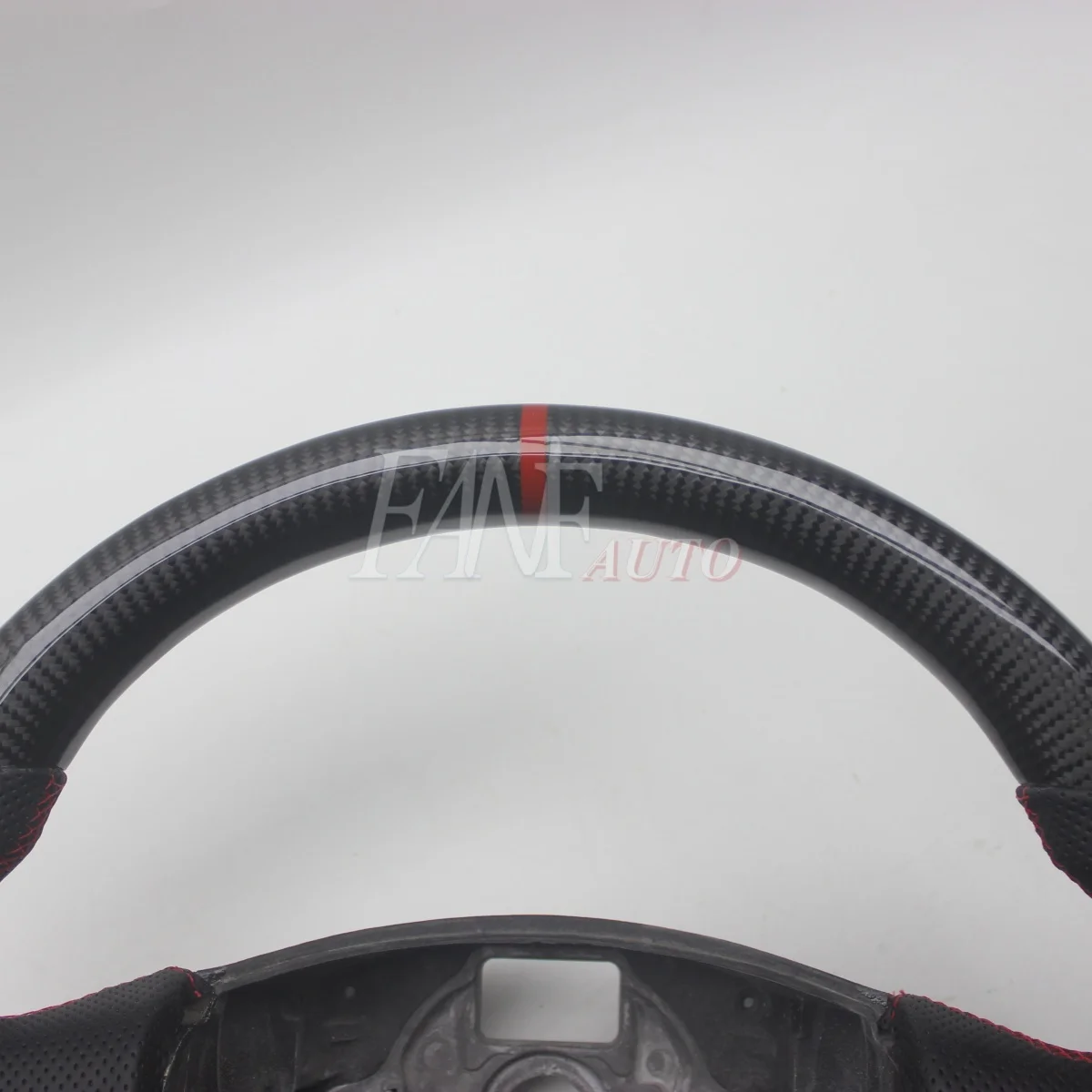 Custom Replacement for VW Volkswagen Polo MK4 2006-2009 Real Carbon Fiber Steering Wheel with Leather view 4