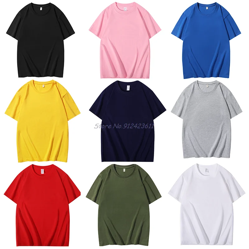 

Summer Fashion Streetwear Cotton T-Shirt 9 Colors Unisex Multi-Size Short Sleeve T-Shirt Soft High Quality Oversized T-Shir