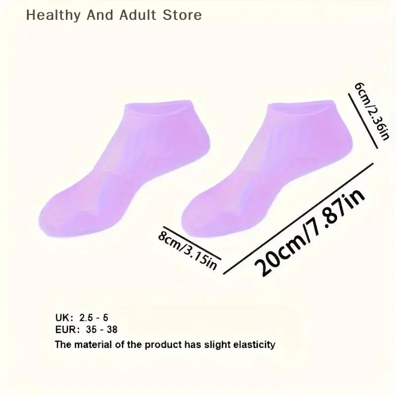 1 زوج سيليكون ترطيب القدم الجوارب ل الجافة متصدع قدم العناية بالقدم الجوارب سبا باديكير الجوارب تدليك ترطيب هلام الجوارب