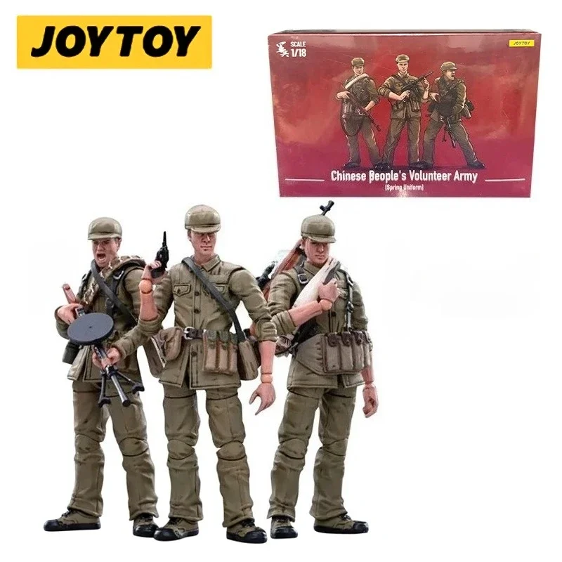 1/18 JOYTOY 3.75inches Action Figure(3PCS/SET) Chinese People's Volunteer Army Spring Uniform Model Toy 【In Stock】