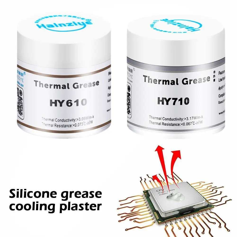 10g HY710 HY610/HY710 CPU Thermal Grease Compound Paste Heat Conductive Silicone Paste  For CPU GPU Chipset Notebook Cooling