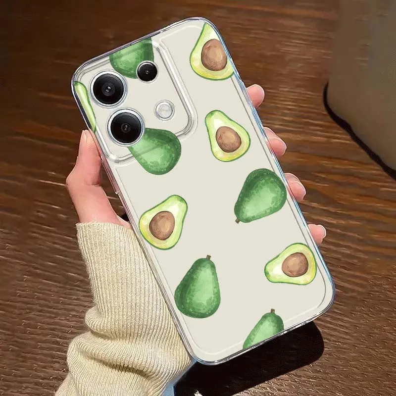 

Avocado Lemon Fruit For Xiaomi Redmi 10 11 K30 K40 K50 K60 K70 Pro Prime Plus Ultra Zoom 5G TPU Transparent Phone Case
