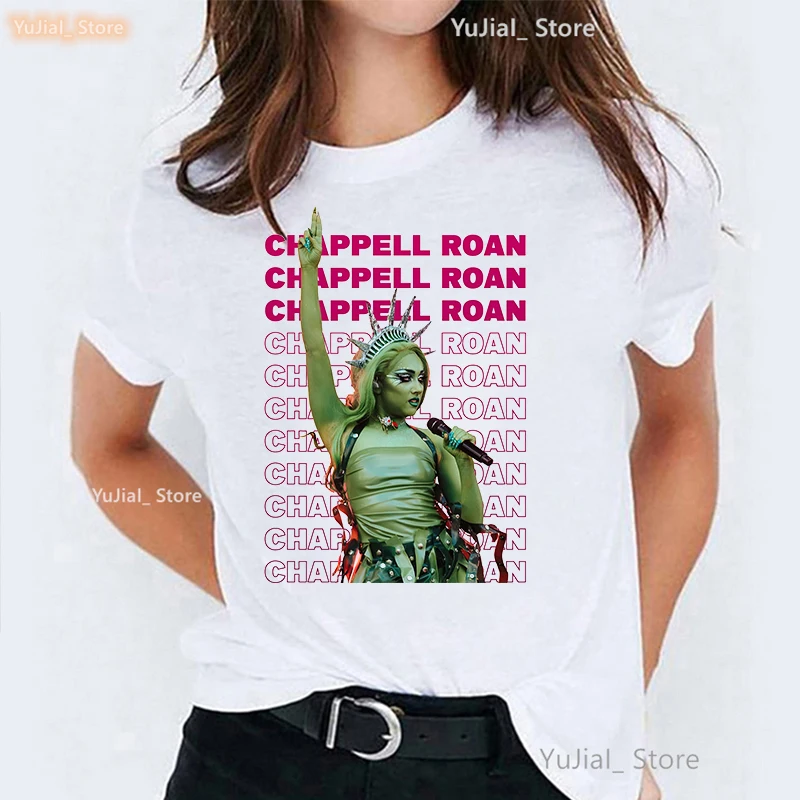 Chappell Roan Graphic Printed T-Shirt Women Cool Music Hip Hop Tshirt Femme Summer Fashion Short Sleeve T-Shirt Female