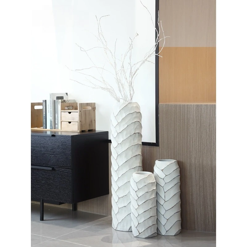 Floor-to-ceiling large vase ornament High-Chinese living room Modern simple European creative resin home improvement