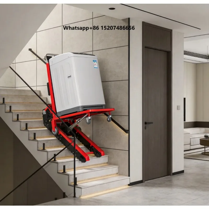 Silent Electric Stair Climbing Cart Foldable Delivery Cart for Car Carrying & Appliances Platform Structure Crawler Design