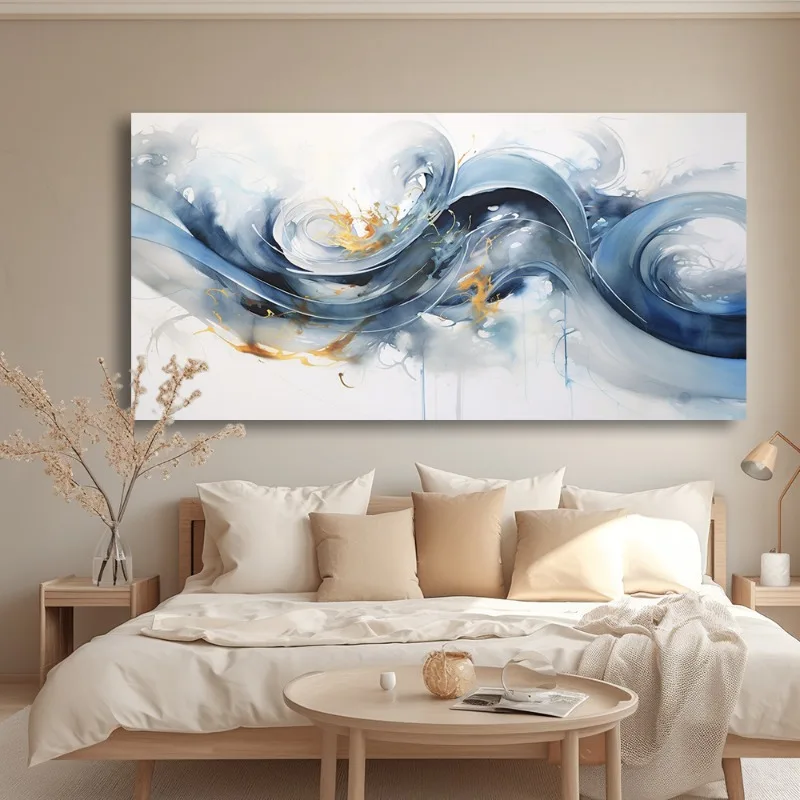 

Canvas Wall Art Fluid Art Modern Abstract Painting Frameless Living Room Bedroom Office Home Decorat High Quality Print Canvas