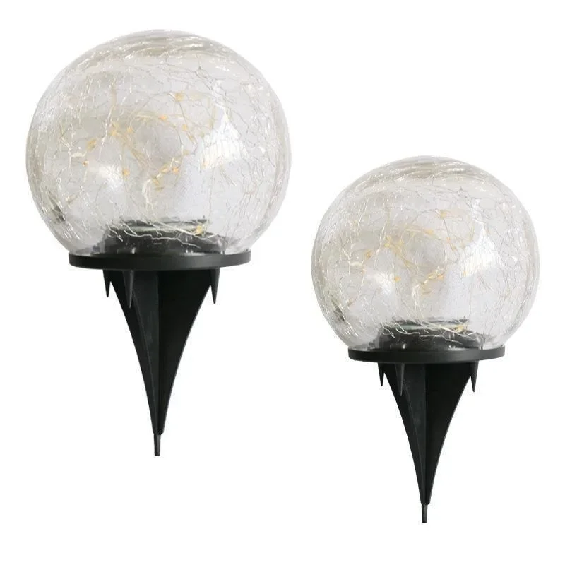 Outdoor Waterproof Led Solar Garden Lights Cracked Glass LED Lights for Walkway Path Patio Park Yard Light Holiday decoration