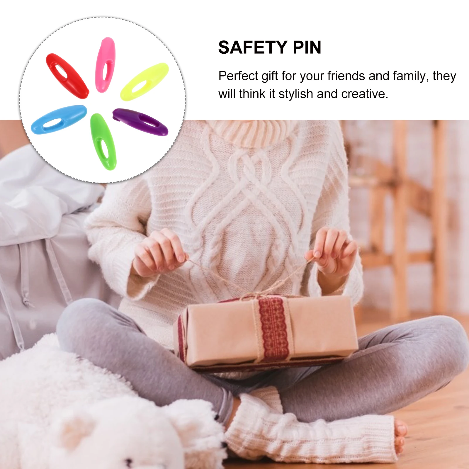 

36 Pcs Teng Tex Needle Pin for Fixing Objects Sewing Basting Plastic Safety Kerchief Clothes Fabric Crafts Quilting