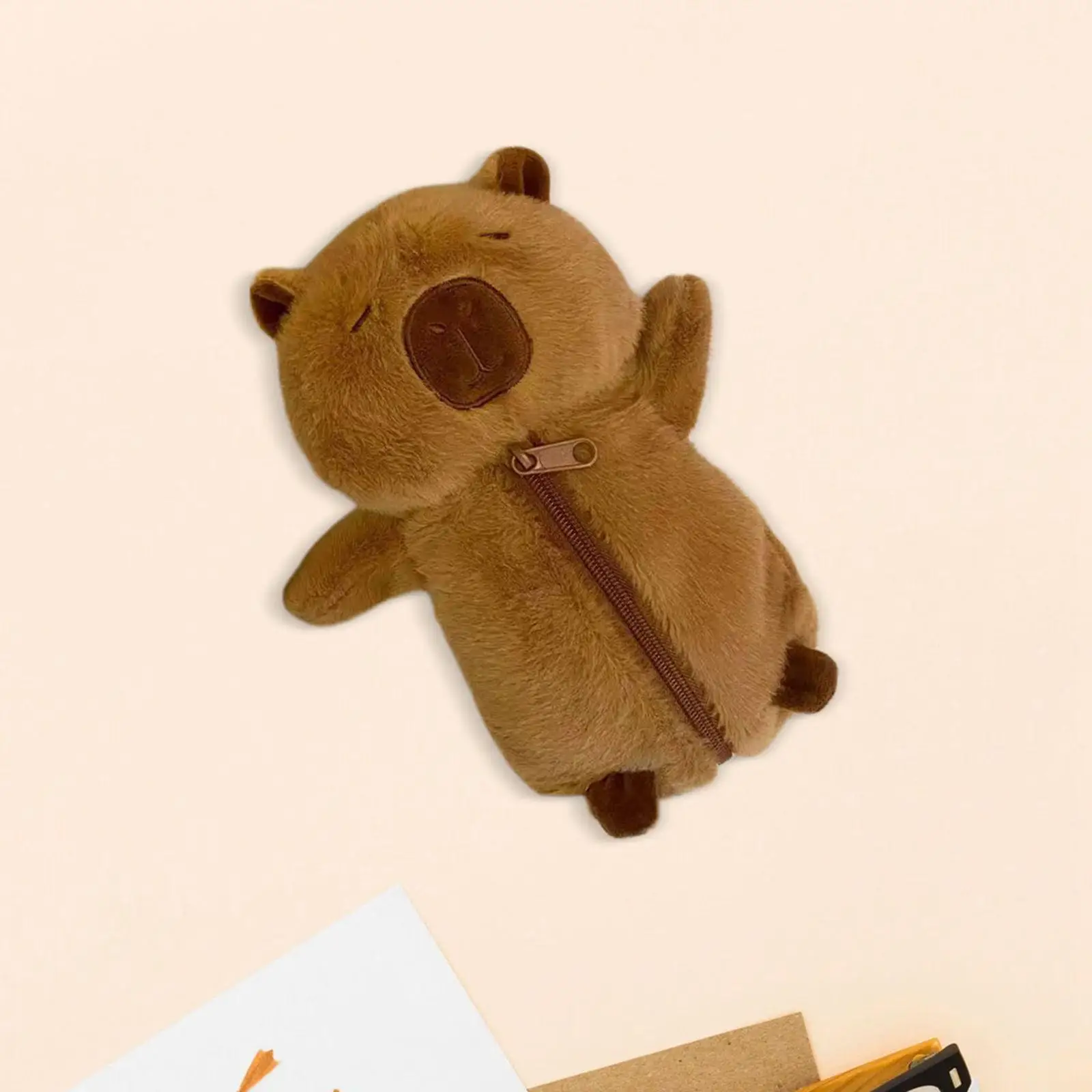 Capybara Plush Pencil Case Stationery Organizer Bag for Boy Student Girl