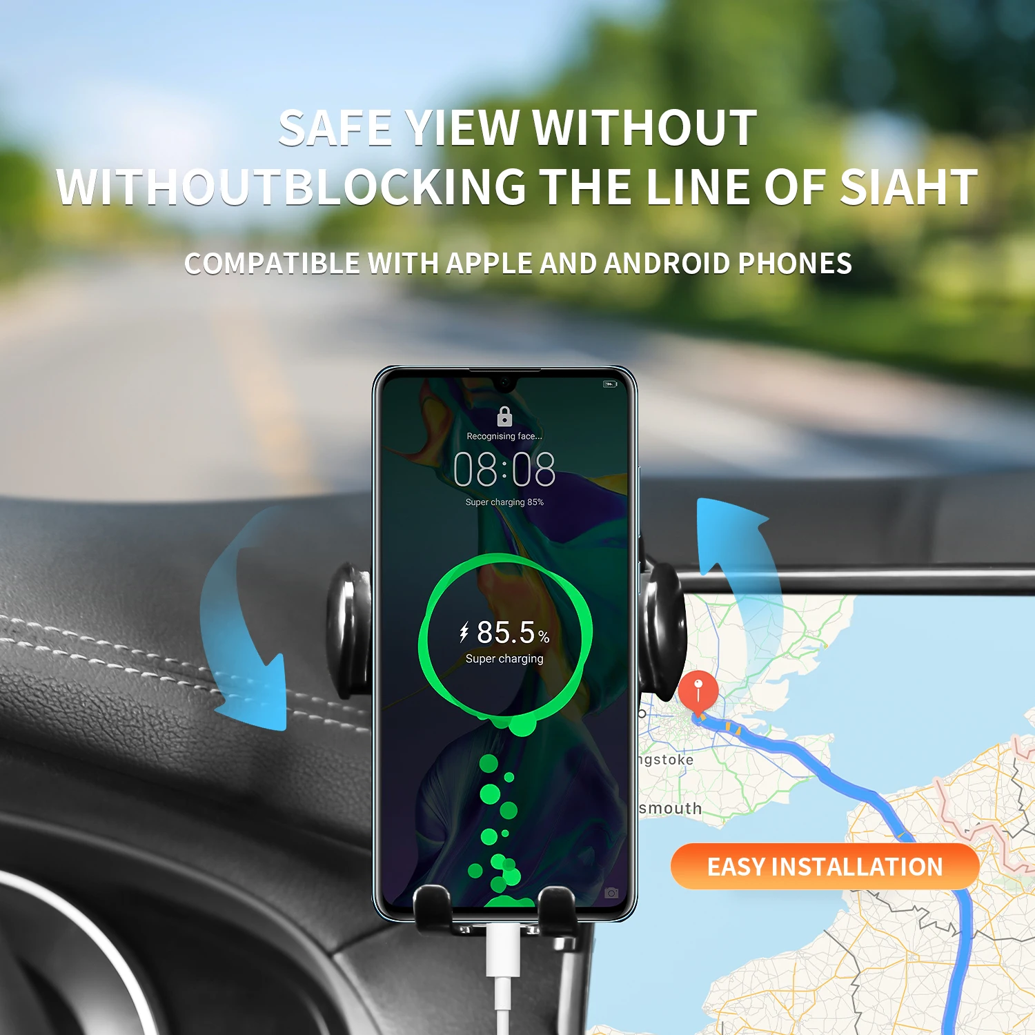Quick‑Install Custom Original‑Car Mold Car Phone Mount Base for 2021‑2024 GAC AION V Plus, No‑Drill Non‑Destructive Installation