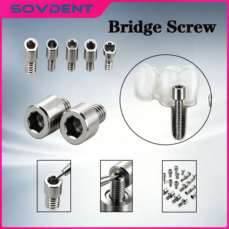 10Pcs Dental Screws Abutment Replica for Megagen Composite Bridge Dental Implant Processing Accessories Lab Material Dentiststry
