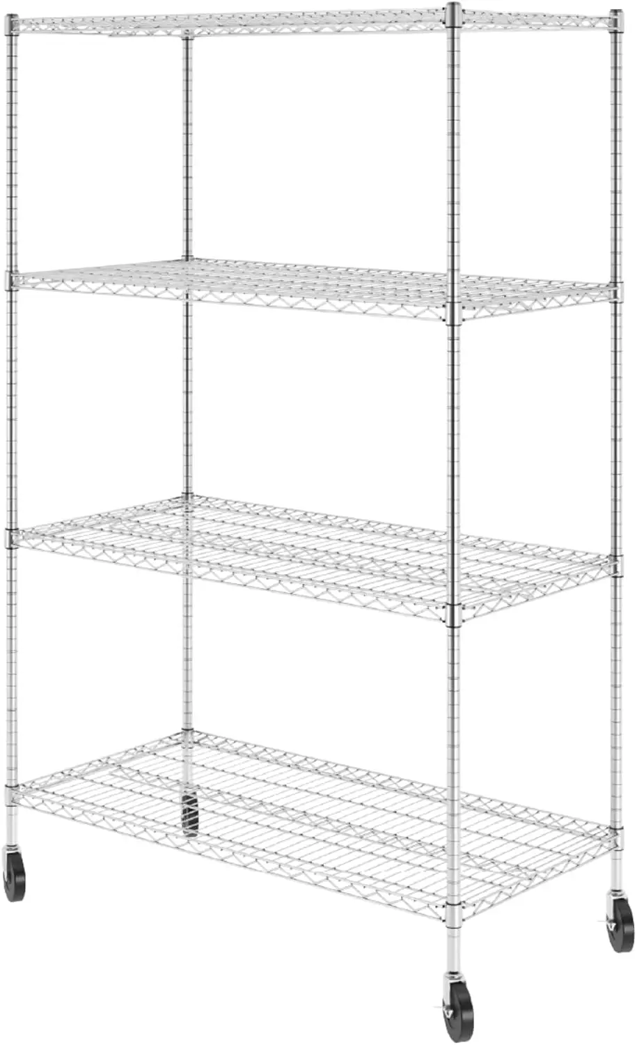 SafeRacks NSF Certified Storage Shelves, Heavy Duty Steel Wire Shelving Unit with Wheels and Adjustable Feet, Used as Pantry She