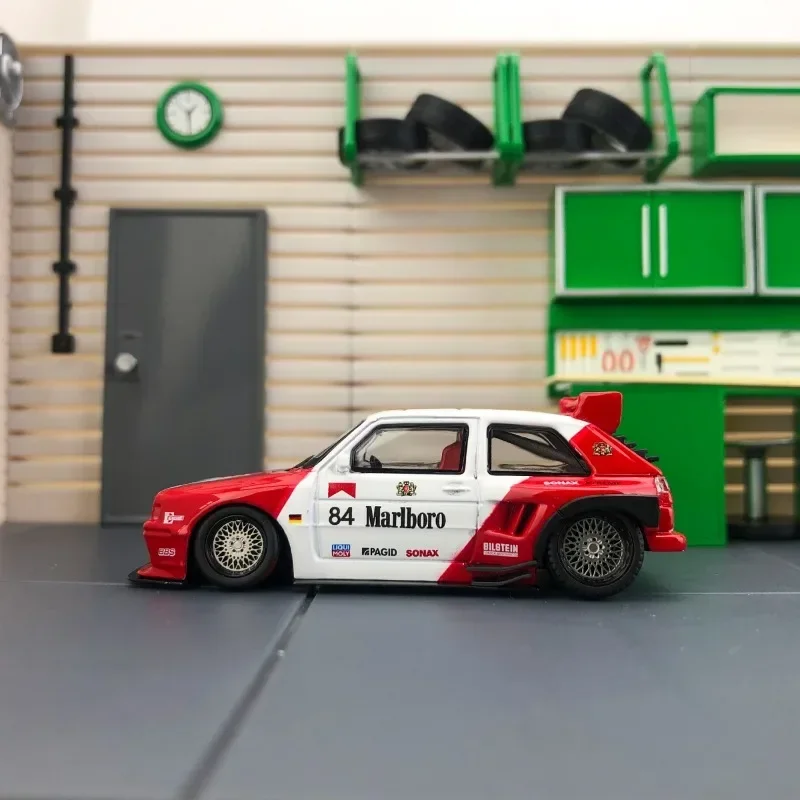 Liberty64 1/64 Volkswagen Vw Mk2 Gti Wide Body Laaghangende Modificatie Legering Speelgoed Motorvoertuig Diecast Metalen Model Geschenken