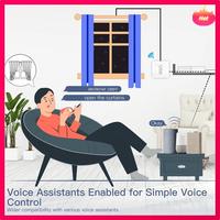 ABYP Tuya Wifi RF433 2.5D Arc Curtain Switch Glass Touch Panel For Roller Blinds Shutters Switch Smart APP Wireless Alexa